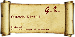 Gutsch Kirill névjegykártya